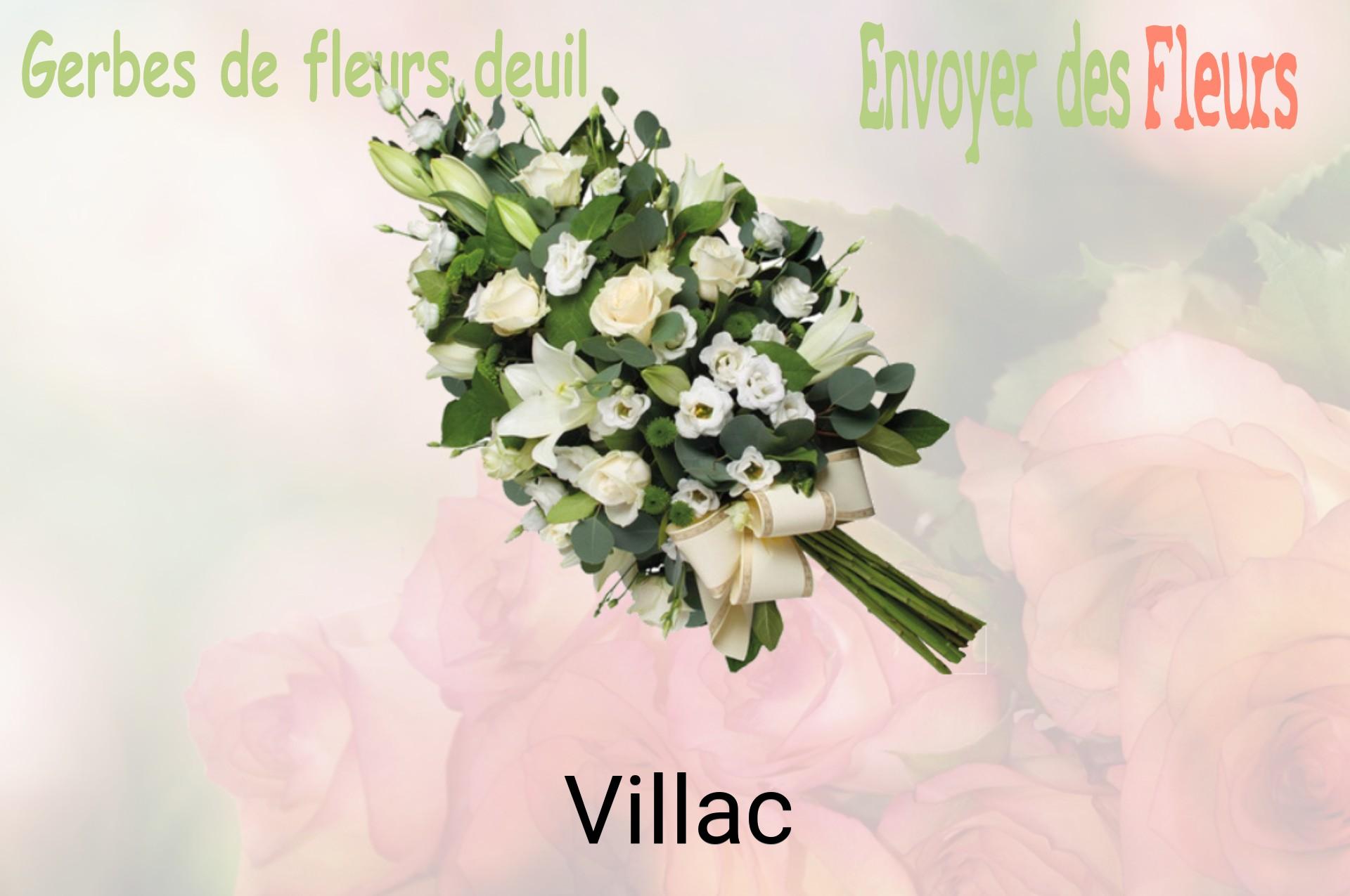 Gerbe de fleurs de deuil livrée à Villac